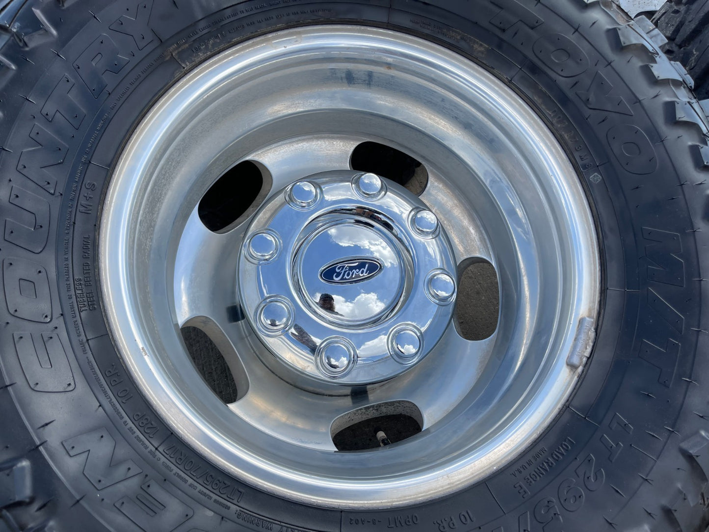 17" Ford F-350 Dually OEM 3618 3619 rims wheels SET tires TOYO M/T 33"