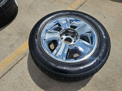 (1) 20" Chevy Silverado Tahoe Suburban chrome OEM 5416 wheel rim tire spare