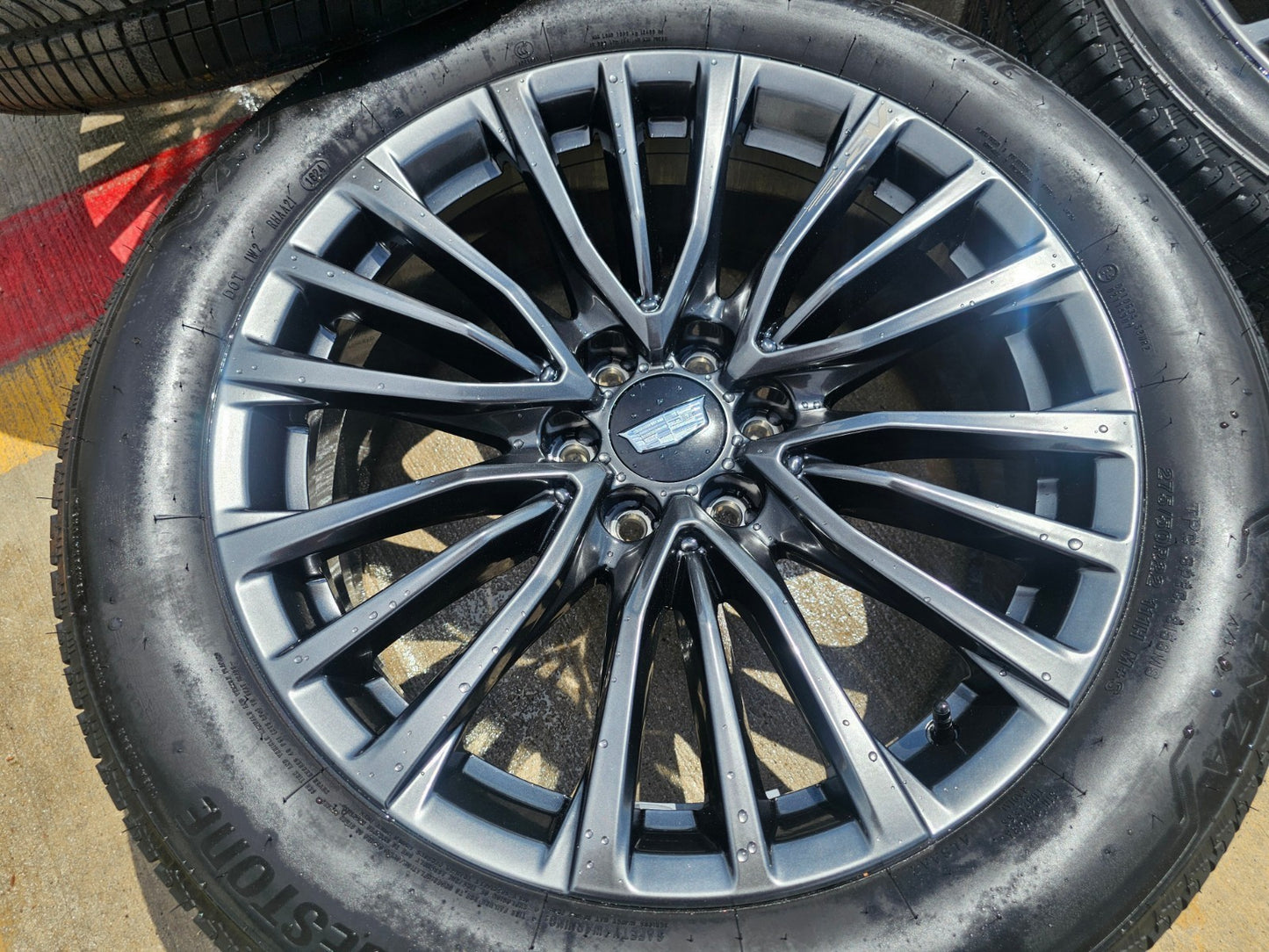 22" Cadillac Escalade V Platinum OEM 4883 95479 wheels rims V LOGO SET