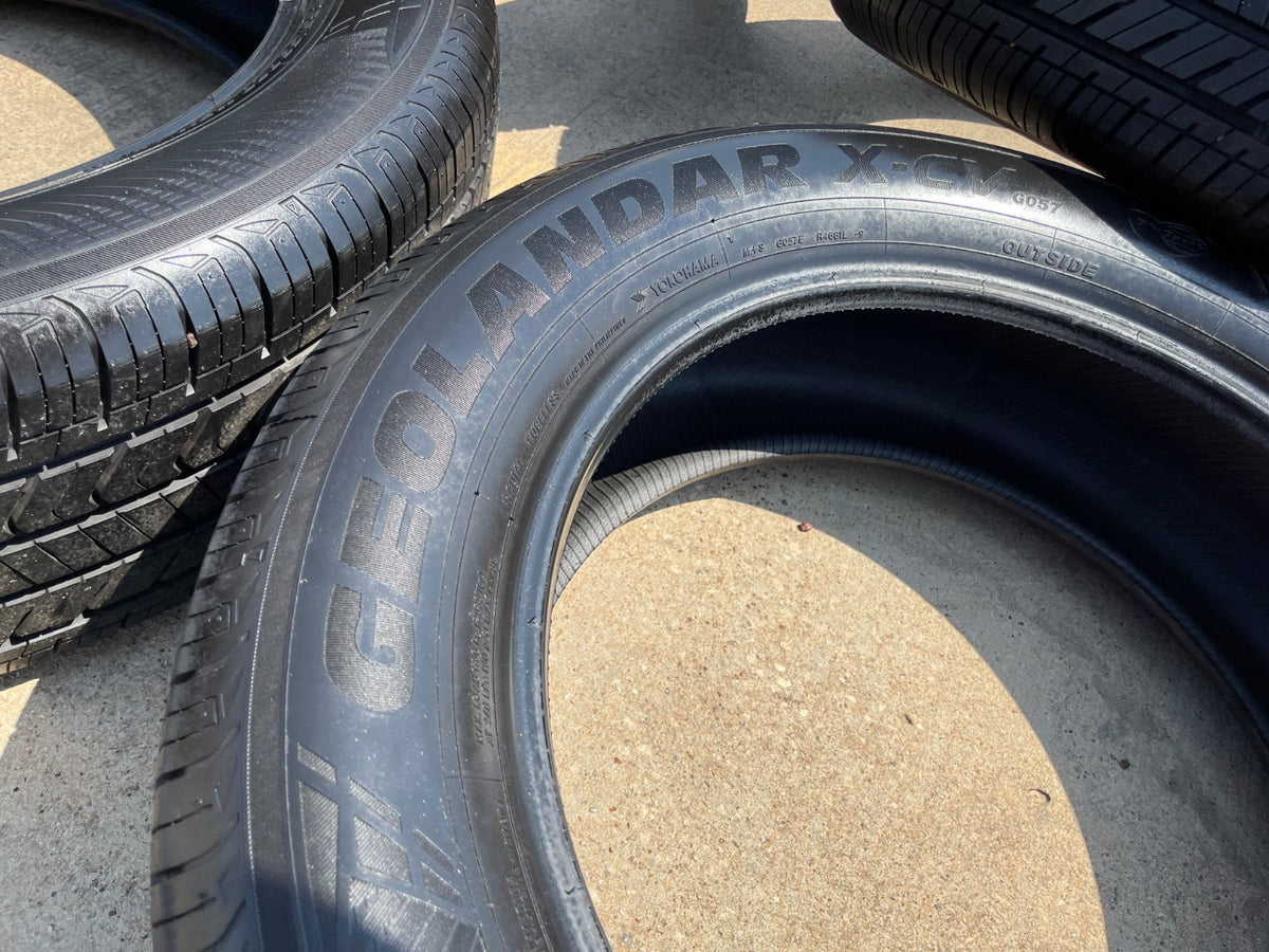 (4) 265/55/20 Yokohama Geolander X-CV tires 113V XL 265/55R20 TAKE OFFS SET NEW