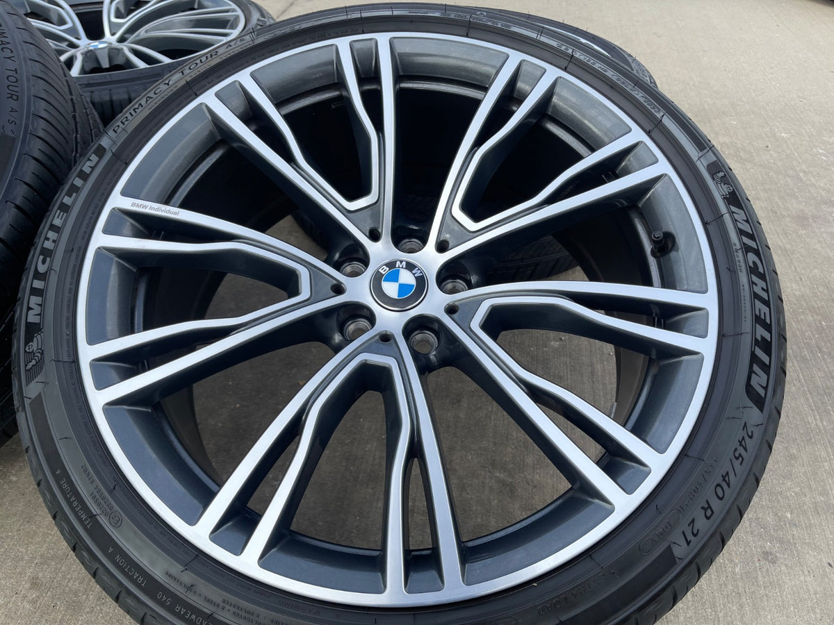 21" BMW X3 X4 OEM 86365 86368 Series Style 7261 wheels rims X3M X4M MICHELIN
