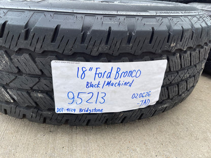 18" Ford Bronco wheels rims tires black 95213 Ranger tires BRIDGESTONE DUELER AT