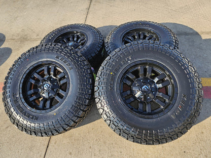 17" 17x9 Fuel Sledge D595 Jeep Wrangler wheels rims 5x114.3 5x4.5 5x5 5x127