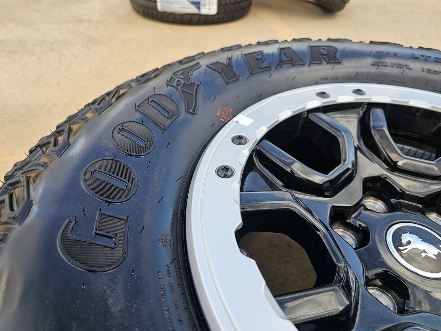 17" Ford Bronco SASQUATCH wheels rims BEADLOCK 10388 Ranger SET GOODYEAR A/T 35"