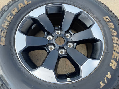 18" Dodge Ram 1500 Rebel Black OEM wheel rim 2671 tire single GENERAL A/T NEW