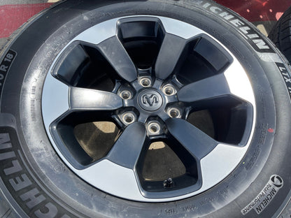 18" Dodge Ram 1500 Rebel Black OEM wheels rims 2671 2024 2025 2026 MICHELIN NEW