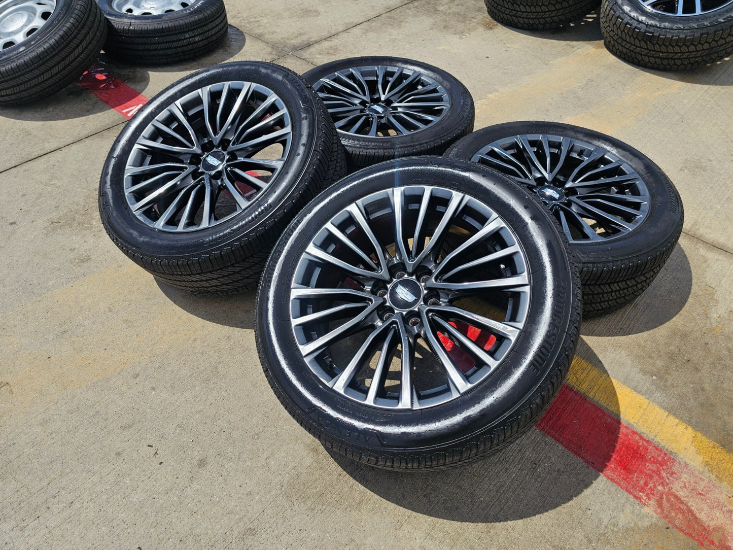 22" Cadillac Escalade V Platinum OEM 4883 95479 wheels rims V LOGO SET