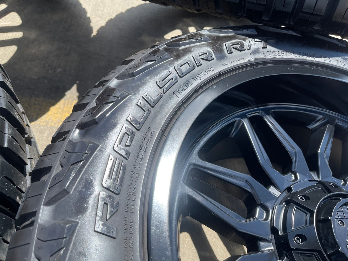 20" 20x10 Impact Off-Road 827 Silverado Ford F-150 RAM wheels rims 6x139 6x135