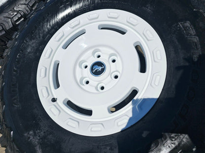 17" Ford Bronco HERITAGE SASQUATCH wheels rims white 35" BFG NEW 2023 2024 2025