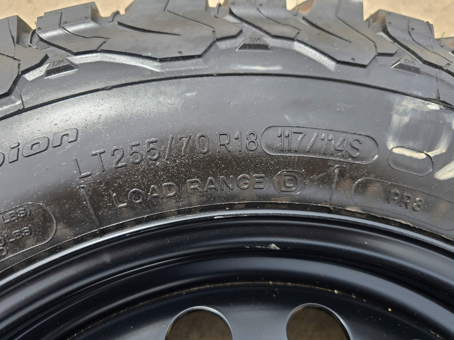 NEW 18" INEOS Grenadier OEM (1) steel wheel rim tire BFG KO2 A/T FITS 2022-2027