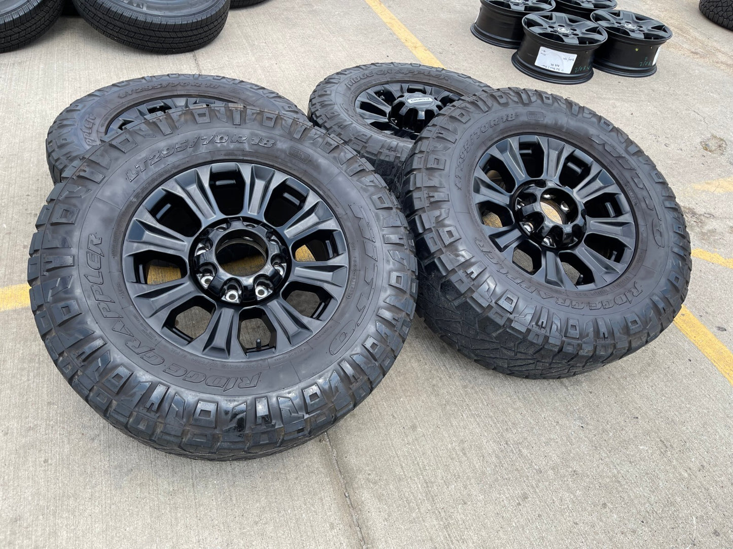 18" Ford F-250 F-350 OEM TREMOR black rims wheels 10097 tires NITTO 34"
