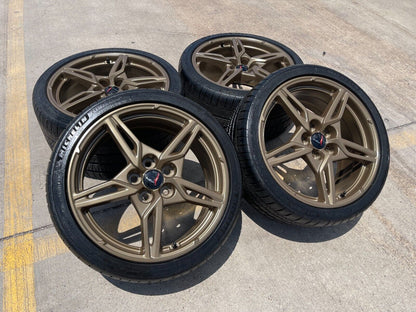 19" + 20" Chevy Corvette C8 OEM wheels rims BRONZE 14007 14008 2024 2025 NEW