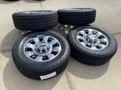 20" Ford F-250 F-350 OEM 10295 25085 10552 chrome wheels rims SET BRIDGESTONE