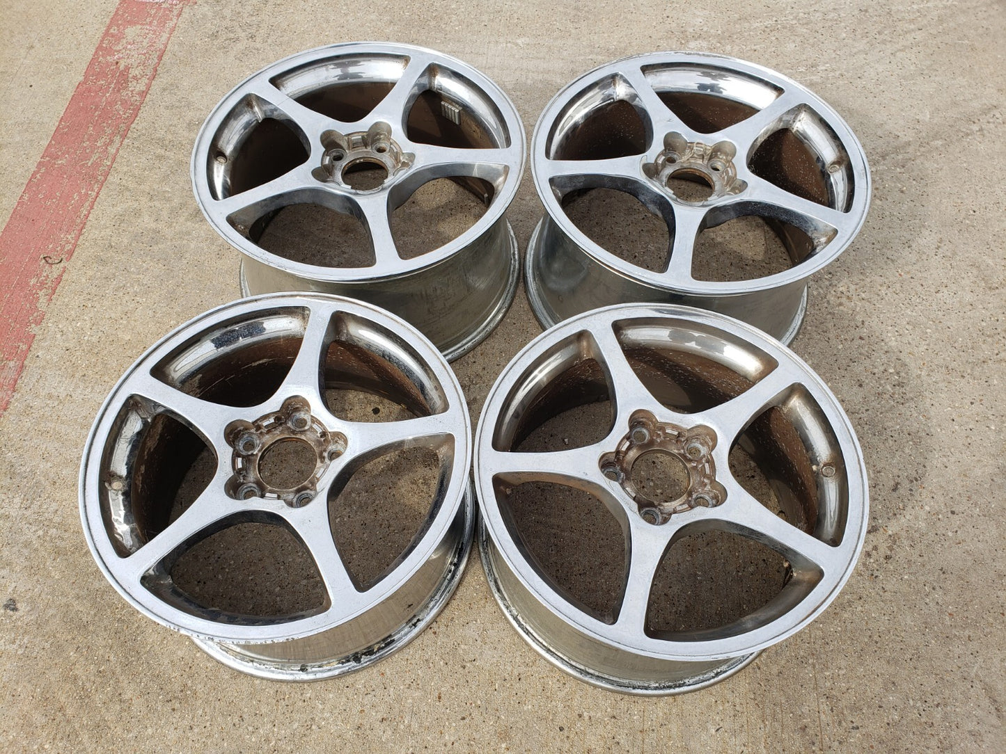 17"+ 18" Chevy Corvette Crome OEM chrome rims wheels 5102 5104 2000 2003 2004