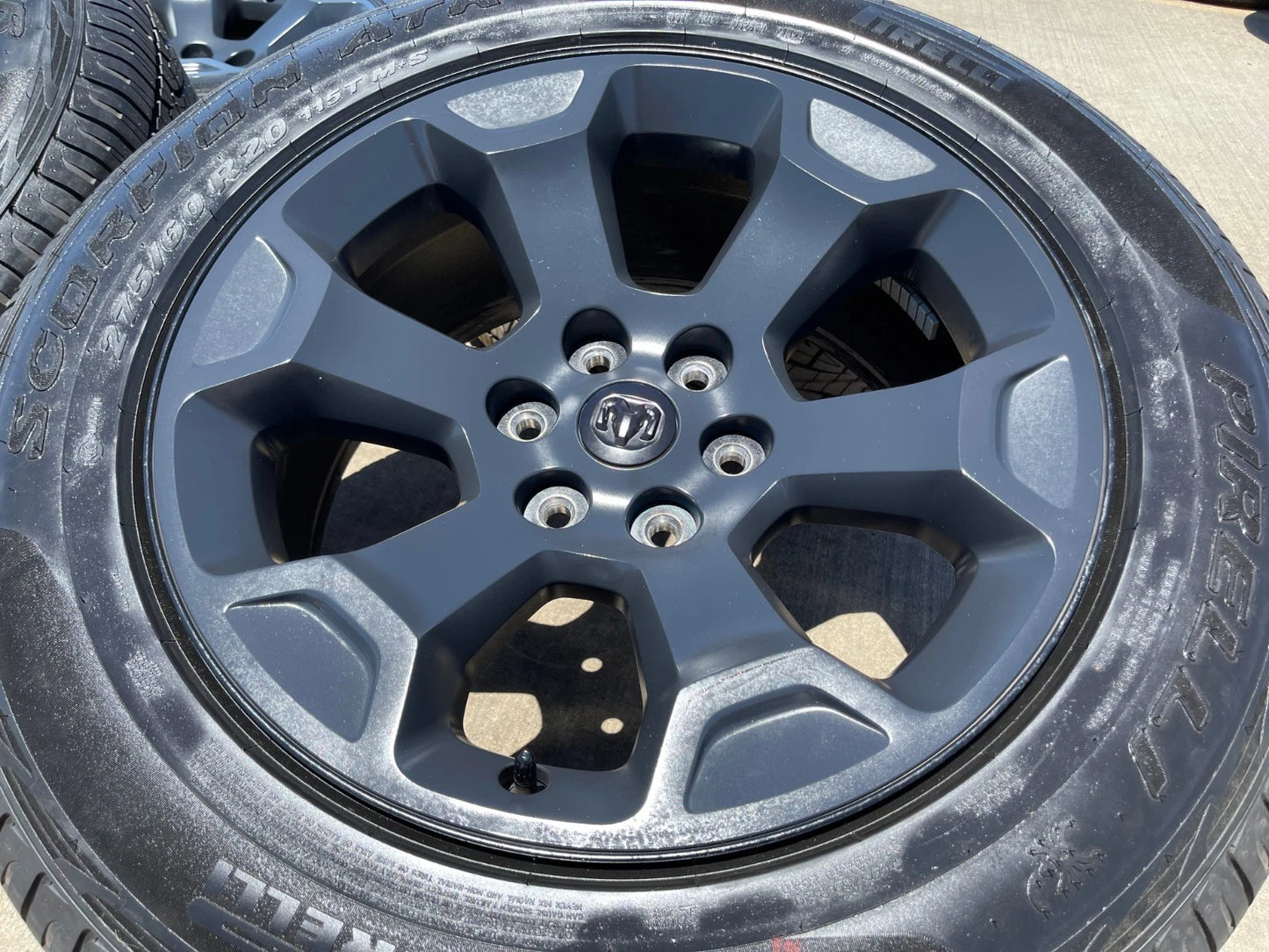 20" Dodge Ram 1500 OEM Laramie Black 2680 wheels rims tires 2024 2025 2026 NEW