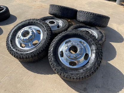 17" Ford F-350 Dually OEM 10477 10478 rims wheels SET tires A/T