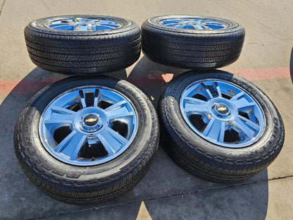 20" Chevy Silverado Tahoe Suburban chrome OEM 5416 wheels rims tires