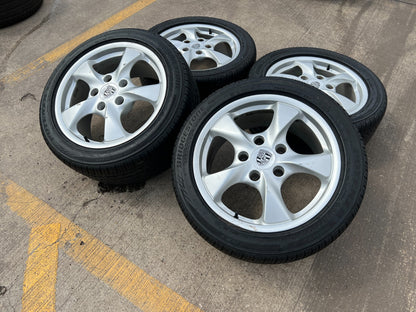 17" Porsche Boxster OEM wheels rims 67258 67259 tires DISCOUNTED