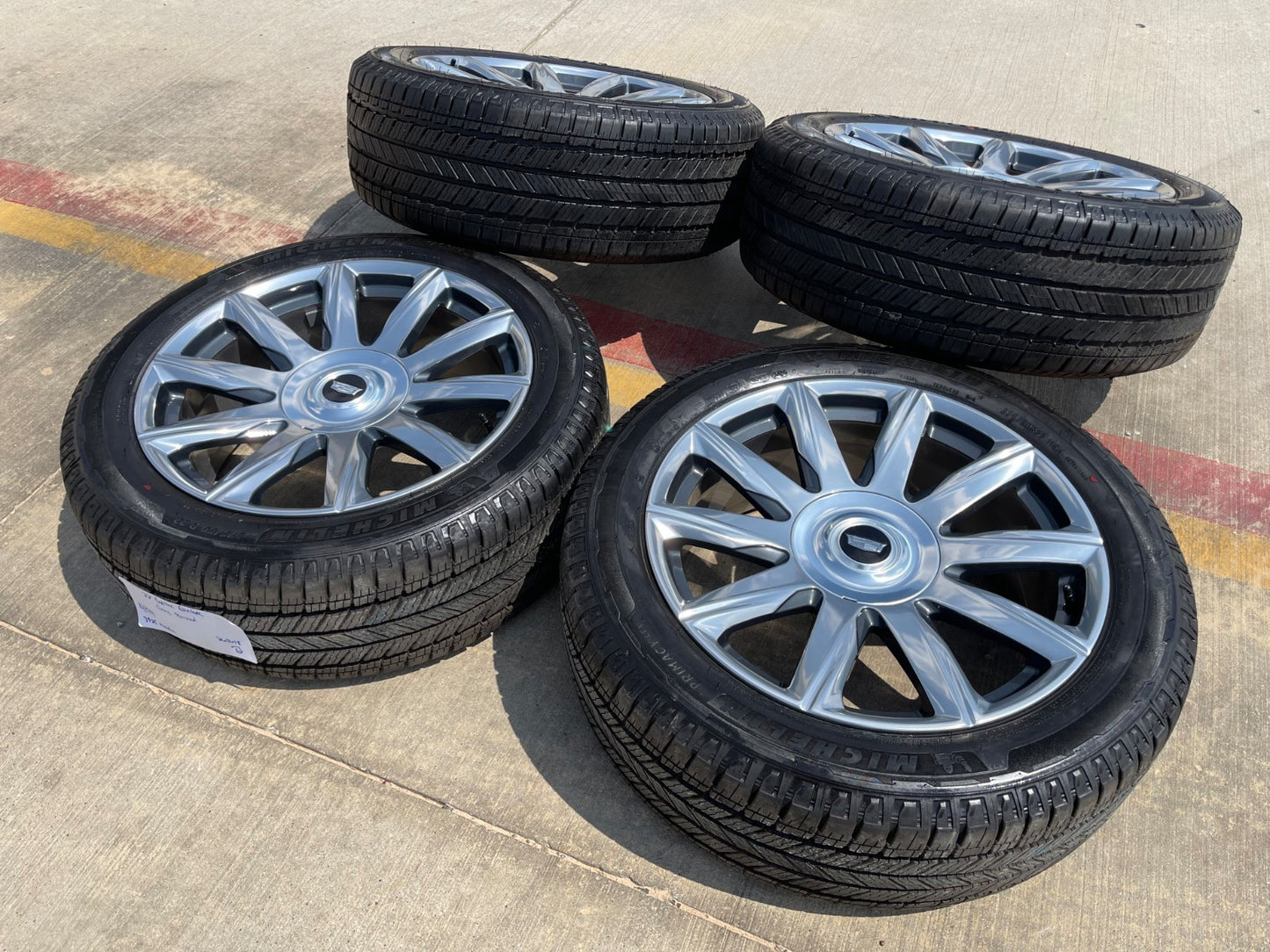 22" Cadillac Escalade Platinum OEM wheels rims 95078 4874 tires MICHELIN NEW