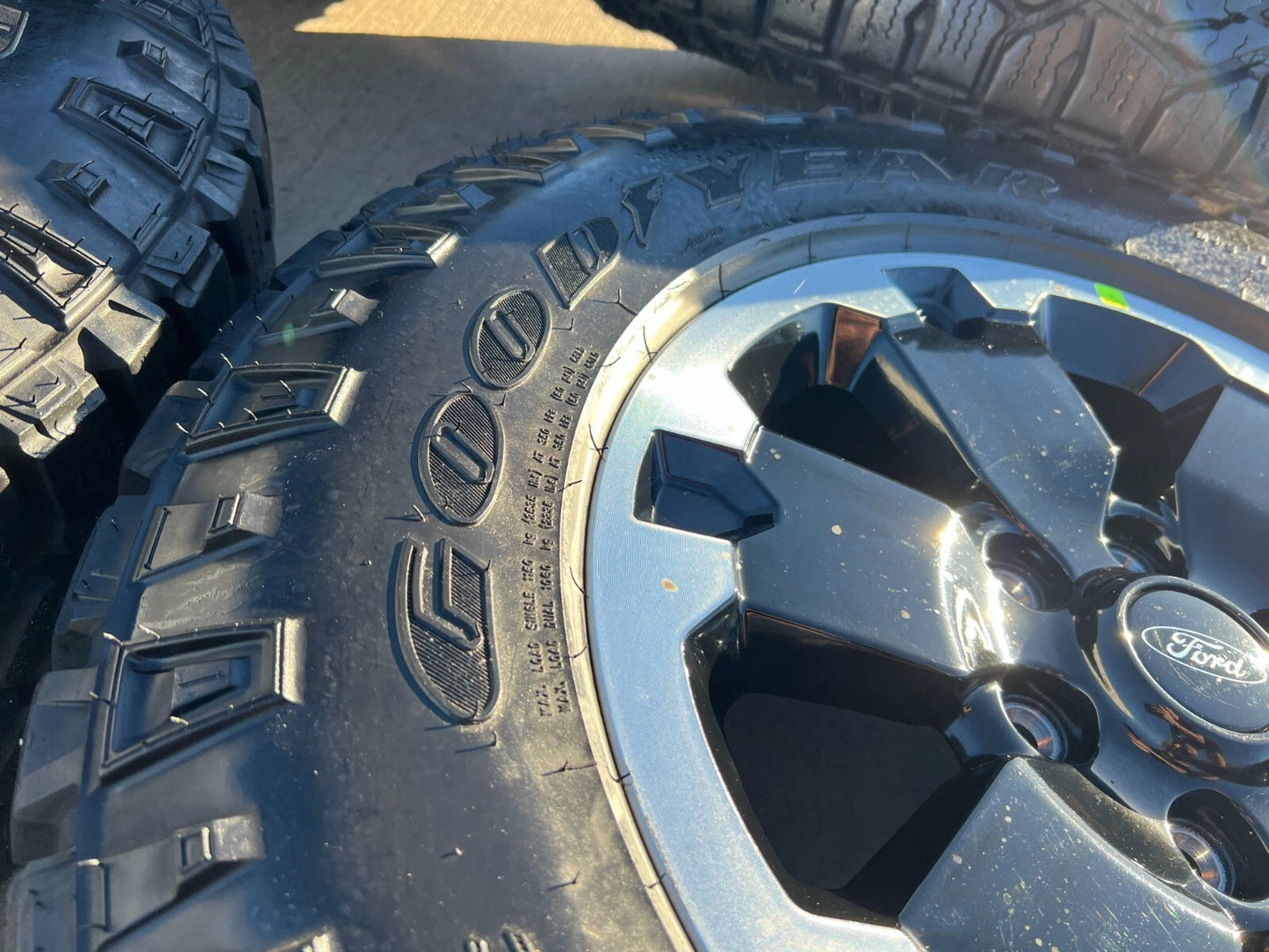 18" Ford Bronco BADLANDS OEM black wheels rims 10282 Ranger GOODYEAR DURATRAC