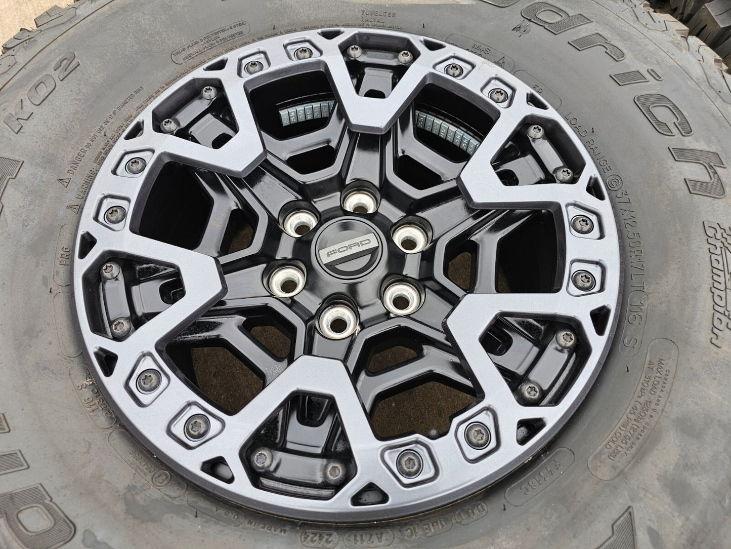 (5) 17" Ford F-150 Raptor R OEM BEADLOCK rims wheels 2024 2025 2026 2027 BFG NEW