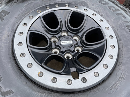 17" Ford F-150 Raptor OEM BEADLOCK rims wheels 10459 95210 BFG KO2 37" tires NEW