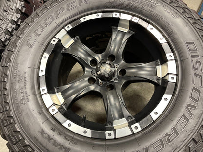 17x8.5 MB Wheels Chaos Jeep Wrangler Gladiator wheels rims M/T tires 5x5 5x127