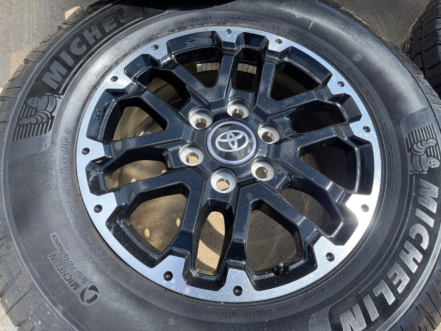 18" Toyota Tundra TRD OEM black wheels rims 75273 Sequoia SET MICHELIN NEW