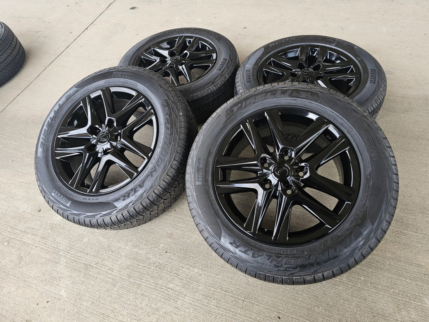 20" Lexus LX570 Toyota Land Cruiser OEM 74280 wheels rims tires SET PIRELLI
