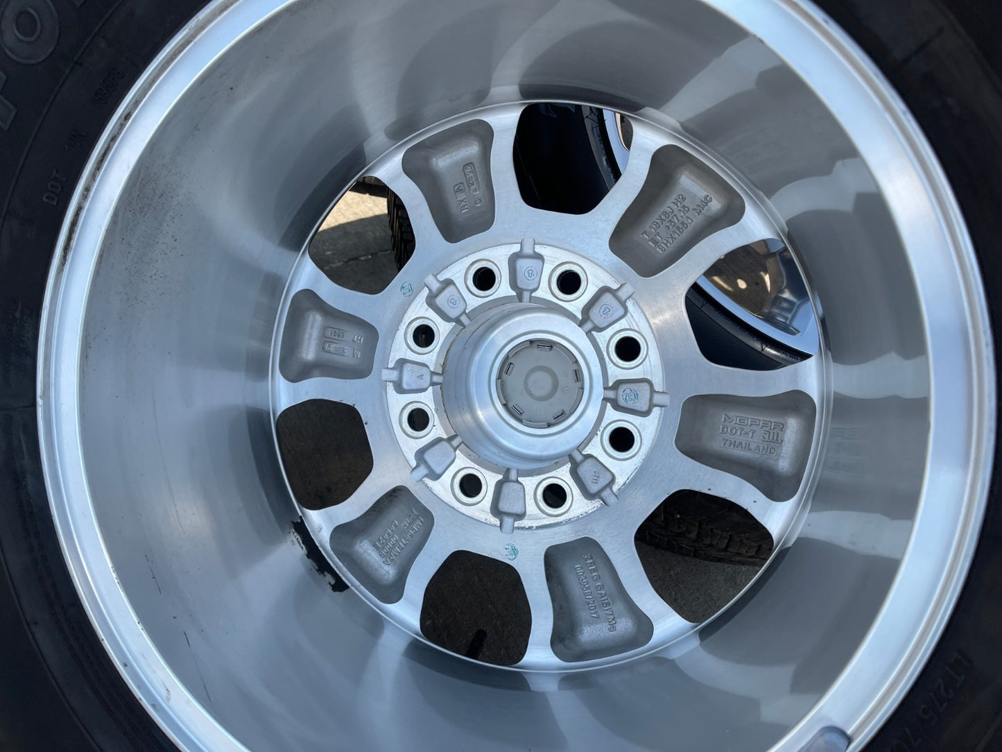 18" Ram 2500 3500 Laramie Power Wagon OEM 2692 wheels rims FIRESTONE H/T2 SET