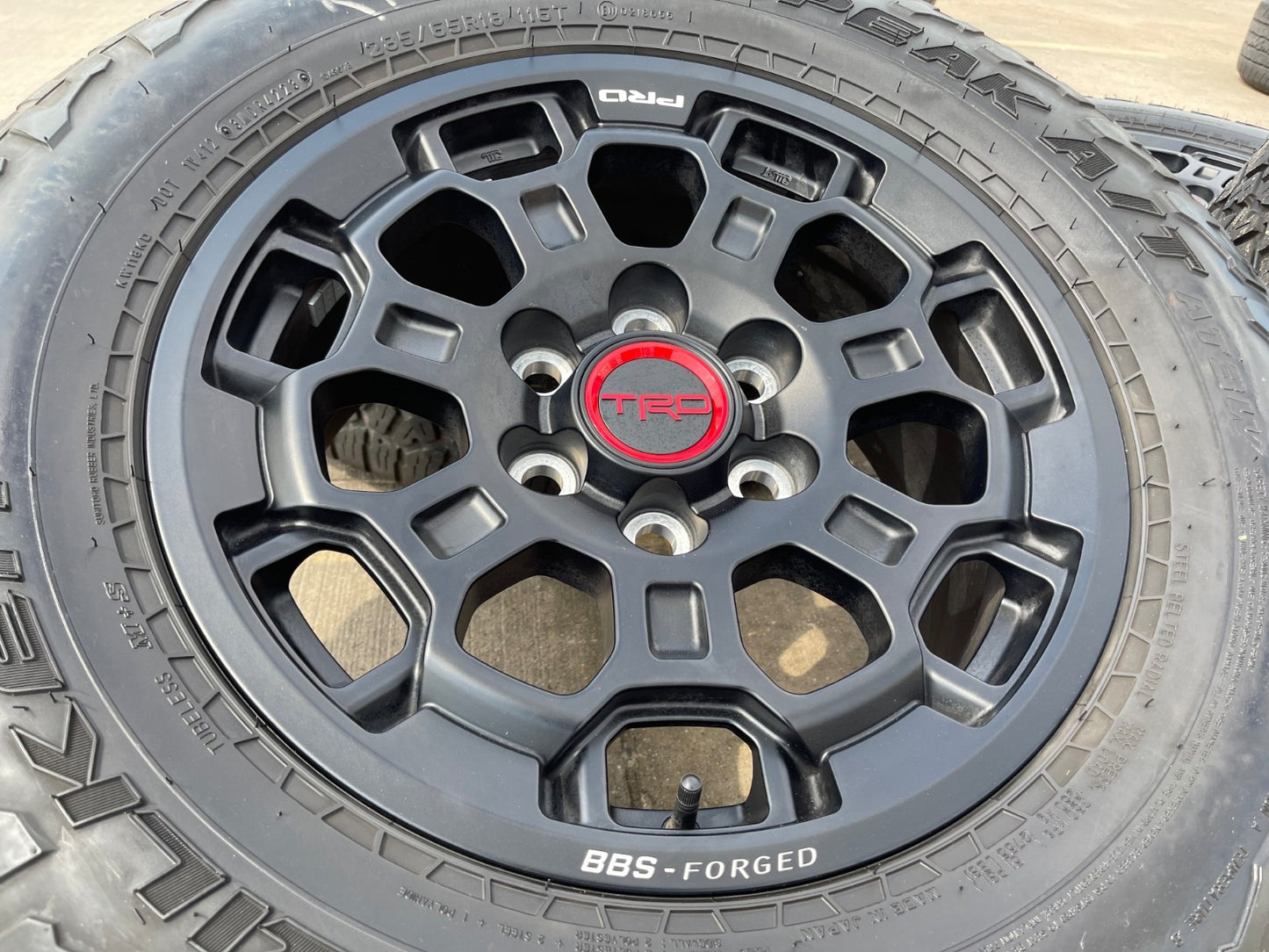 18" Toyota Tundra TRD BBS FORGED OEM black 95458 wheels rims Sequoia FALKEN A/T3