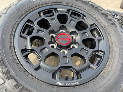 18" Toyota Tundra TRD BBS FORGED OEM black 95458 wheels rims Sequoia FALKEN A/T3