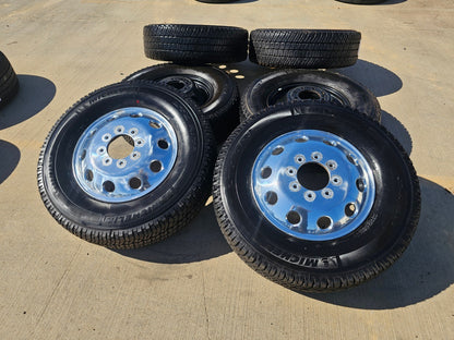 17" Dodge Ram 3500 DUALLY OEM wheel rim 2414 2415 ALCOA 8x165 SET MICHELIN