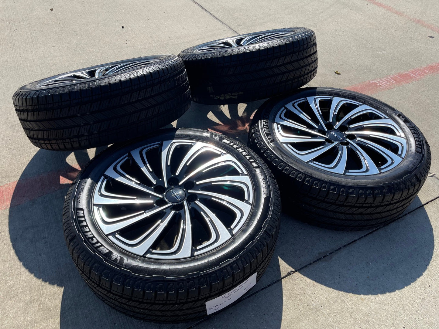 22" Lincoln Navigator OEM 10666 rims wheels BLACK LABEL 2025 2026 MICHELIN NEW