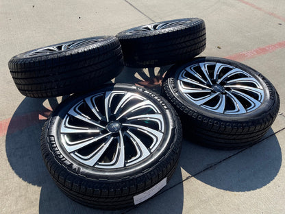 22" Lincoln Navigator OEM 10666 rims wheels BLACK LABEL 2025 2026 MICHELIN NEW
