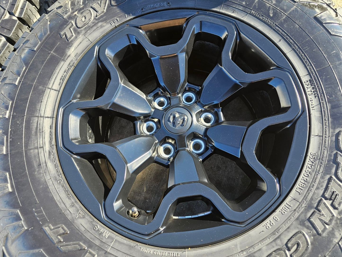 18" Dodge Ram 1500 TRX RHO Black OEM 66002 wheels rims TOYO A/T3 35"
