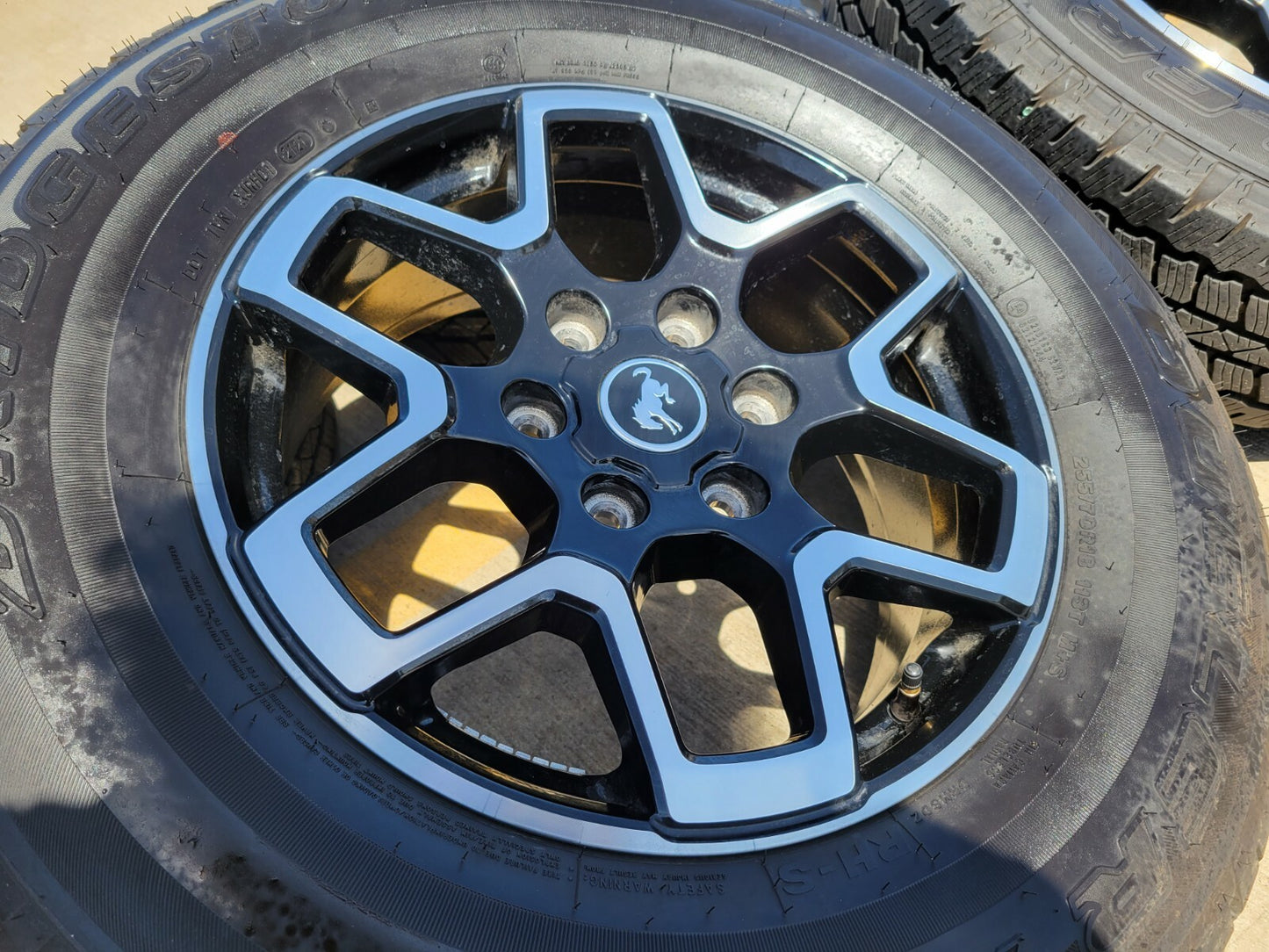 18" Ford Bronco wheels rims black 95213 Ranger tires tires BRIDGESTONE A/T