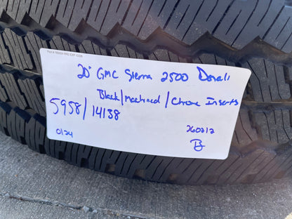 20" GMC Sierra DENALI 2500 3500 OEM wheels rims 5958 14138 Chevy DUELER A/T NEW