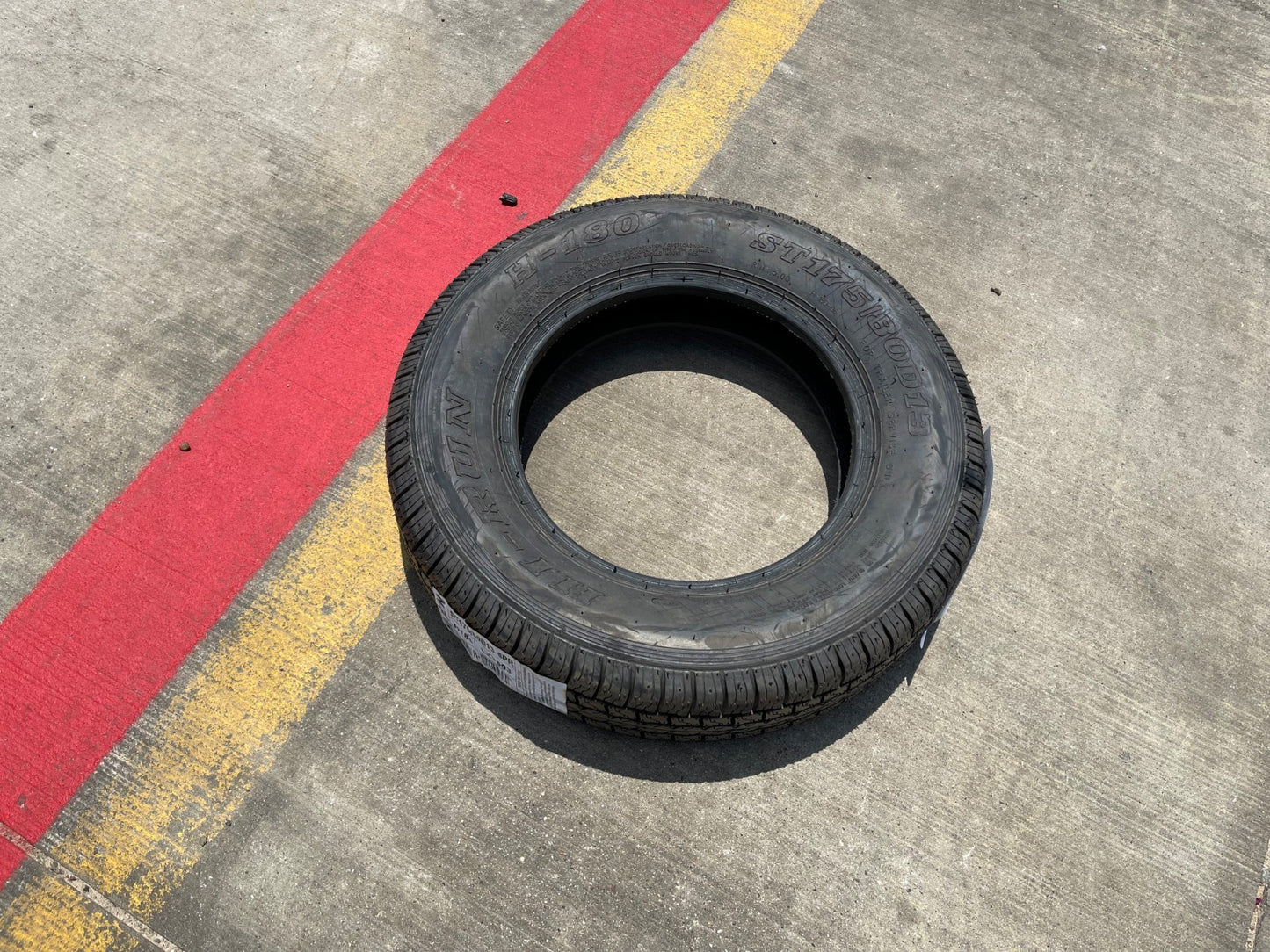 (1) 175/80/13 HI-RUN H-180 tire ST175/80D13 LT 6 ply LR C 91M trailer NEW