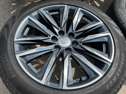 22" Cadillac OEM wheels rims GMC Sierra Escalade 95028 tires PIRELLI NEW