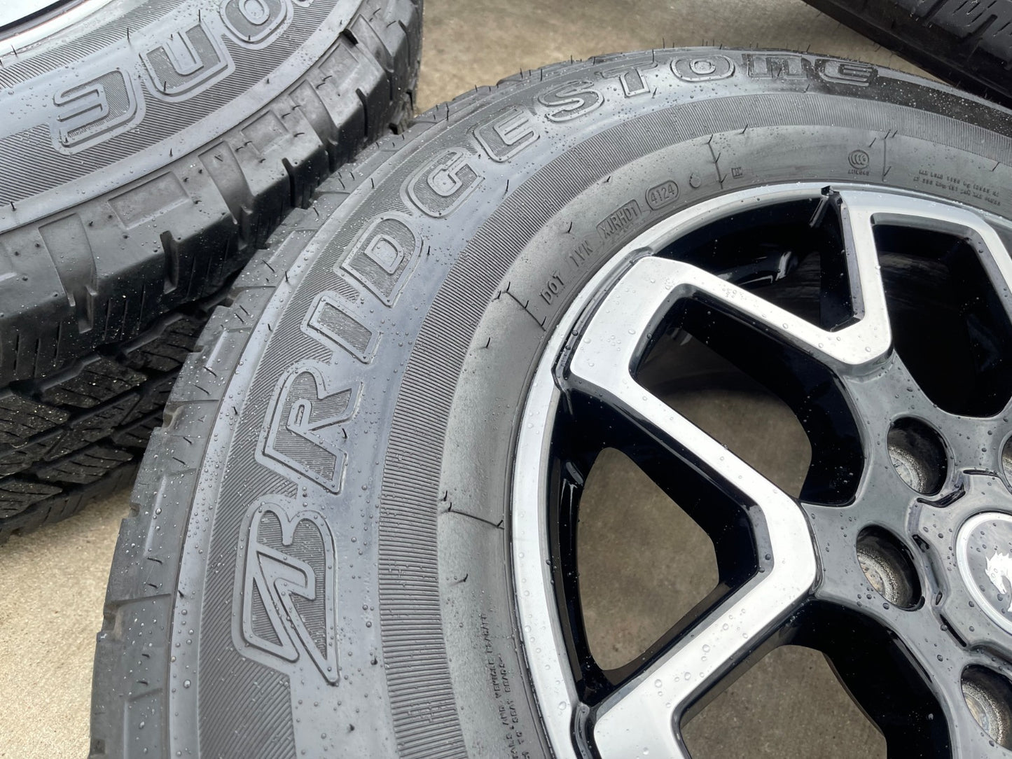 18" Ford Bronco wheels rims tires black 95213 Ranger tires BRIDGESTONE DUELER AT