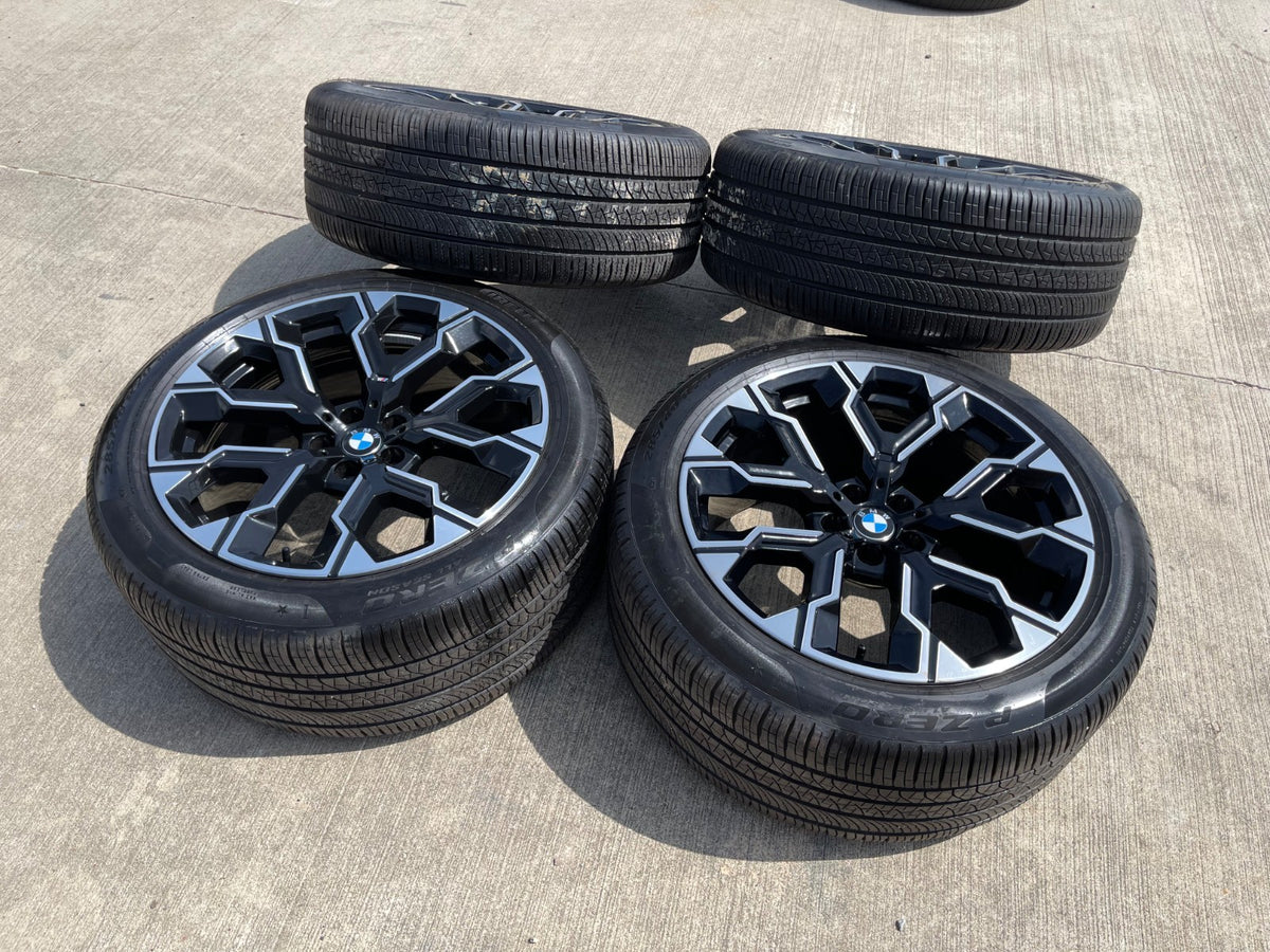 20" BMW M760i 740i 640i OEM Series 1036M SET black wheels rims tires