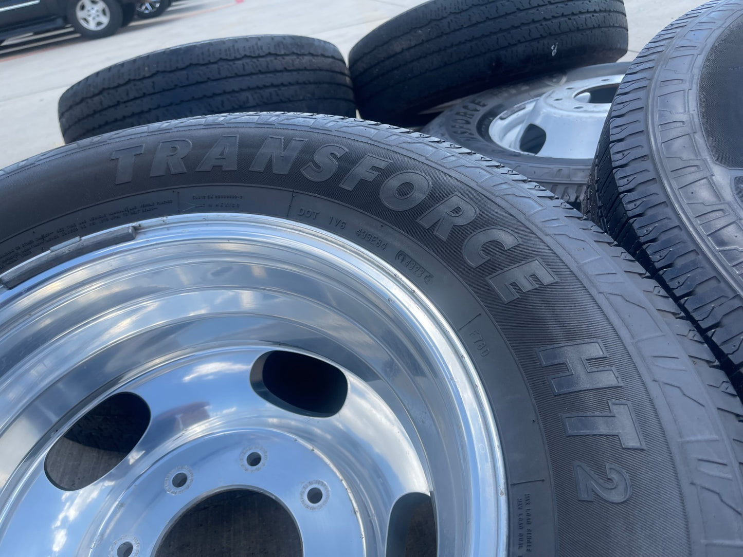 17" Ford F-350 Dually OEM 3618 3619 rims wheels SET tires FIRESTONE
