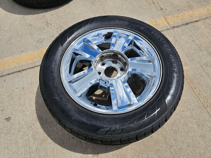 (1) 20" Chevy Silverado Tahoe Suburban chrome OEM 5416 wheel rim tire spare