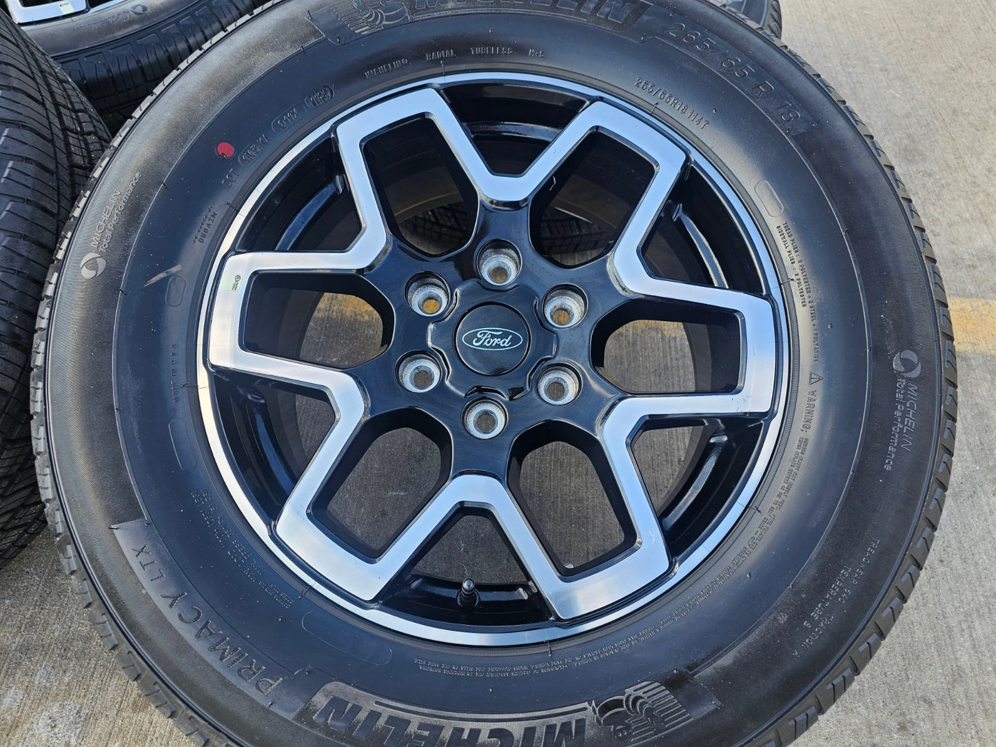 18" Ford Ranger wheels rims tires black 95213 tires 2024 2025 2026 NEW MICHELIN