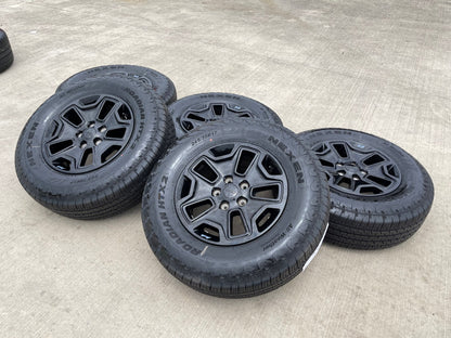 17" Jeep Wrangler Gladiator OEM wheels rims 9118 black tires NEW