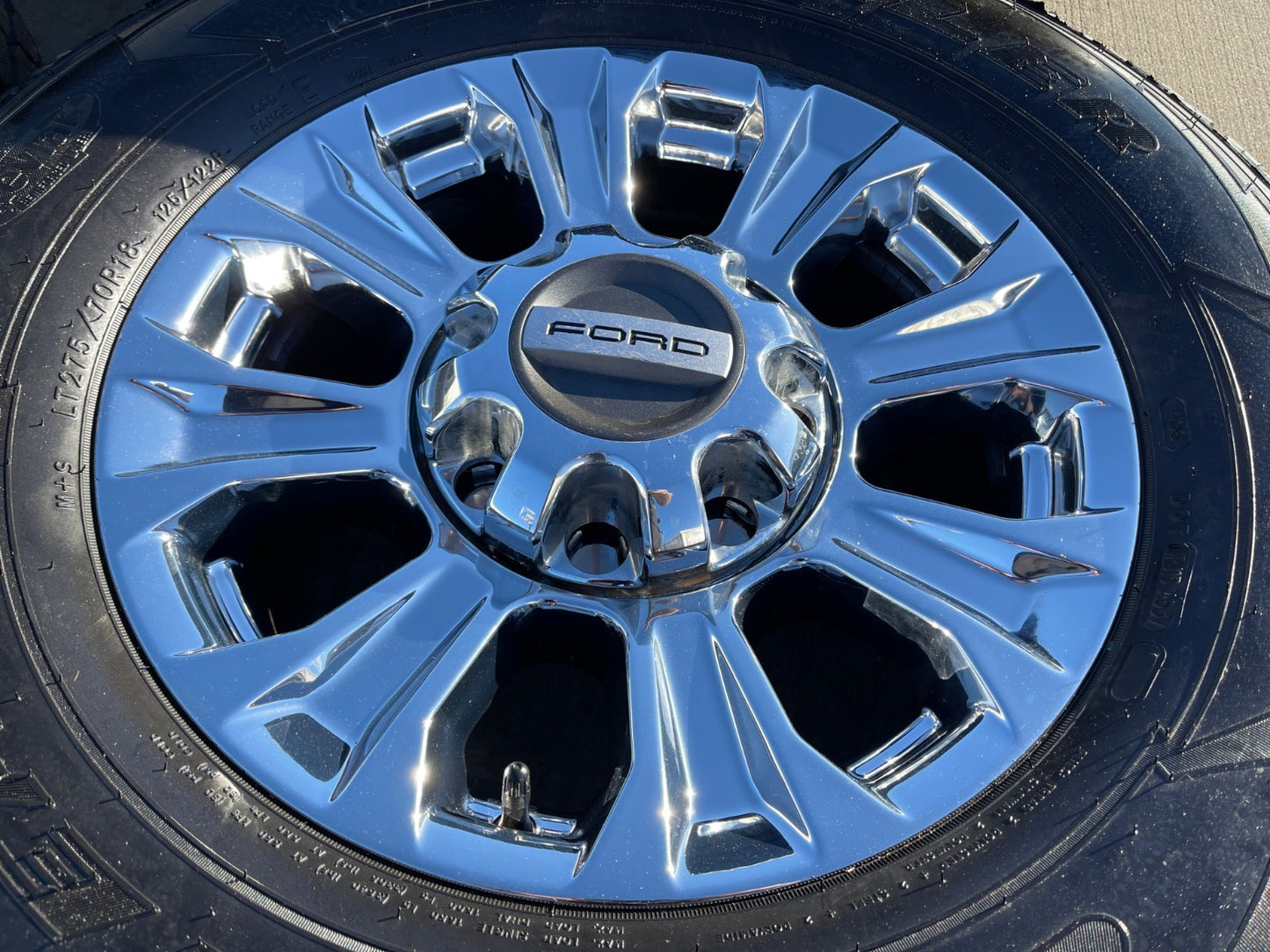 18" Ford F-250 F-350 OEM rims wheels 10097 tires GOODYEAR A/T