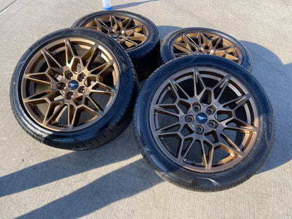 19" Ford Mustang GT Track Pack OEM 10600 10603 Bronze wheels rims 2025 2026 NEW