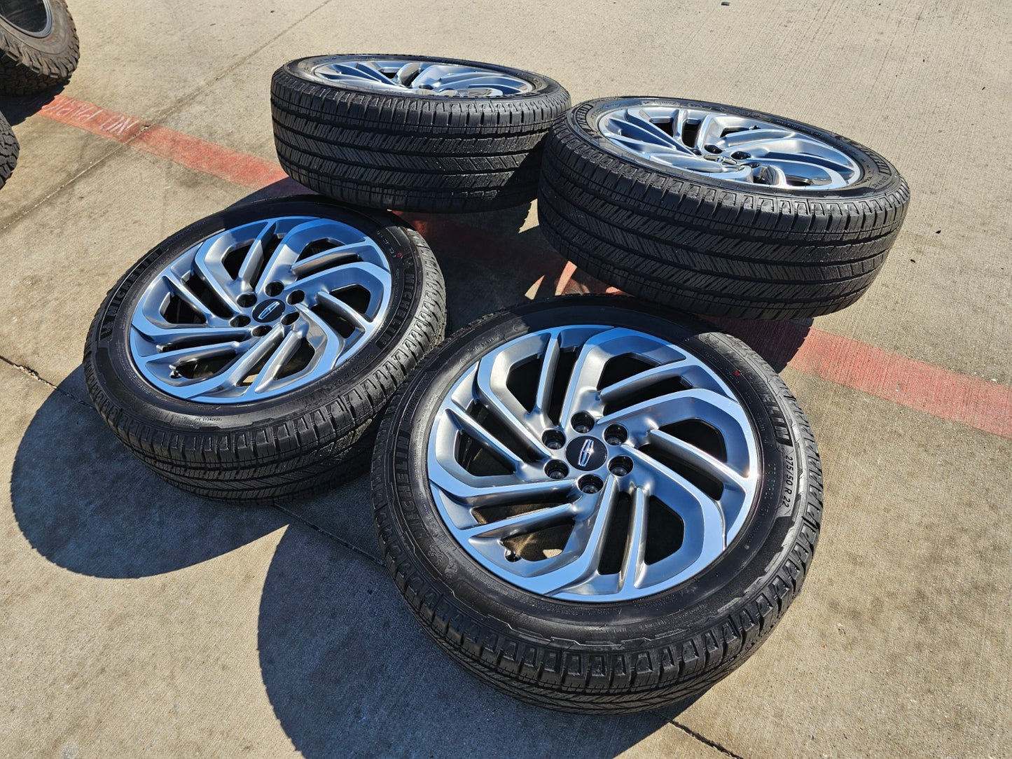 22" Lincoln Navigator OEM 94225 rims wheels BLACK LABEL 2025 2026 MICHELIN NEW
