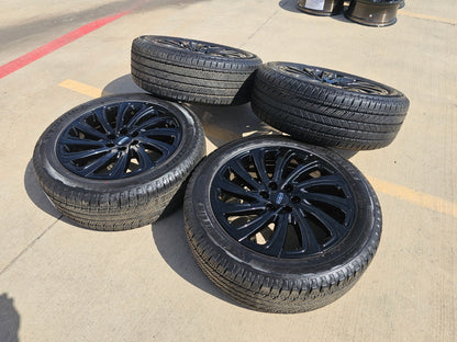 22" Lincoln Navigator OEM 10666 rims wheels BLACK LABEL SET MICHELIN NEW